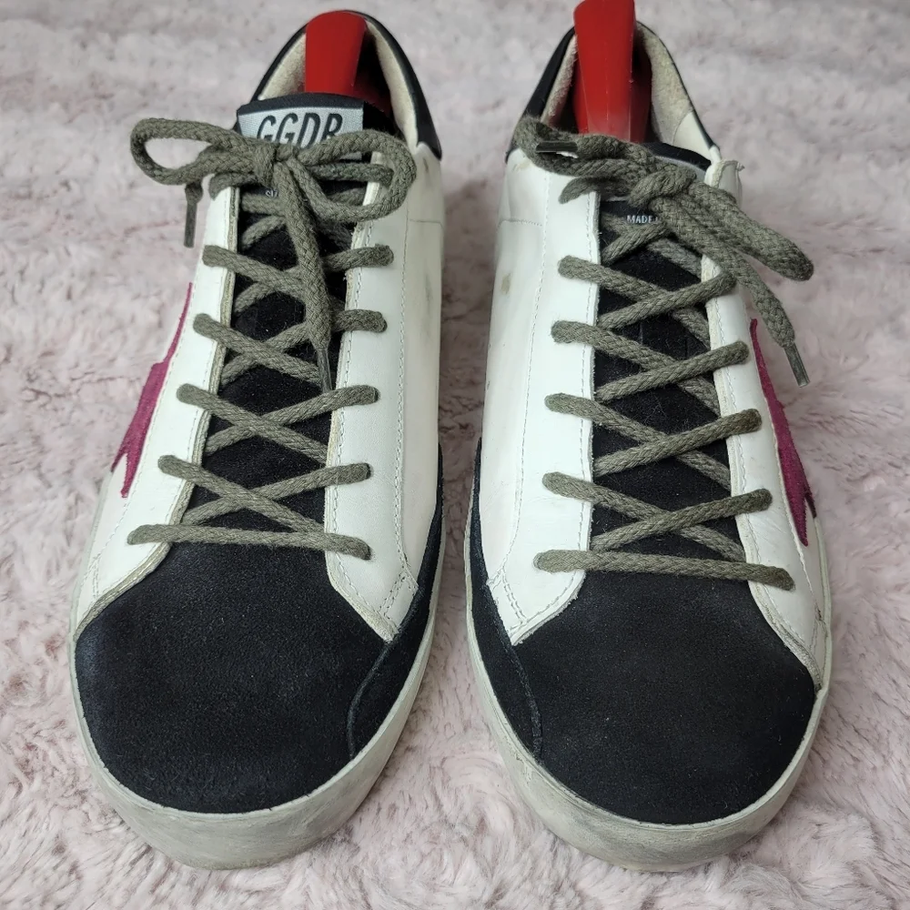 Golden Goose White and Black Sneakers - Picture 3 of 11